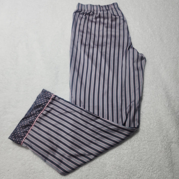 Victoria's Secret Vintage Striped 2 Piece Gray and Pink Pajama Set Size Large - Picture 5 of 15